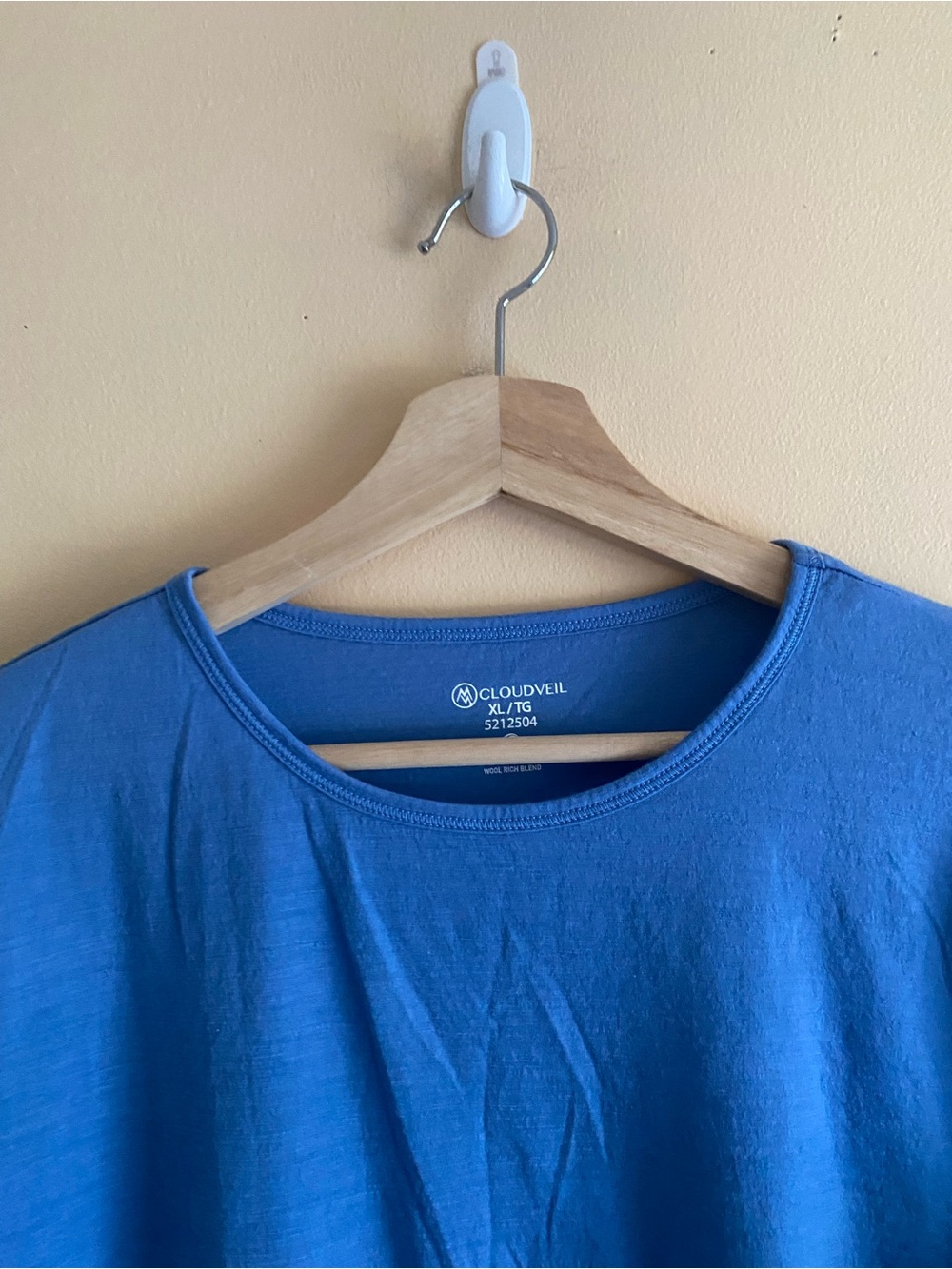 Cloudveil Merino Wool Blend Blue Long Sleeve Crewneck Woman XL Gorpcore Outdoor - Picture 5 of 12